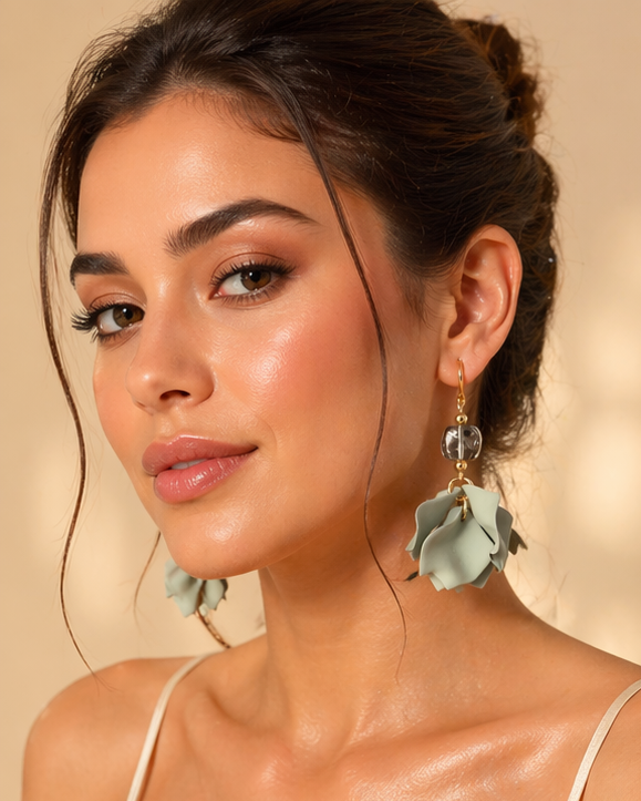 Boucles d'oreilles Flora - NOIR ÉLÉGANCE