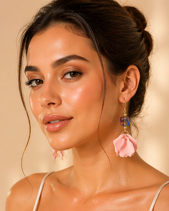 Boucles d'oreilles Flora - NOIR ÉLÉGANCE