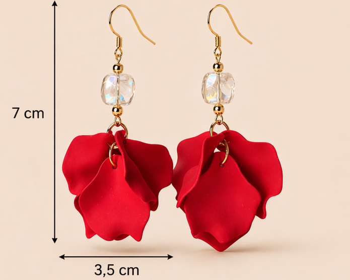 Boucles d'oreilles Flora - NOIR ÉLÉGANCE
