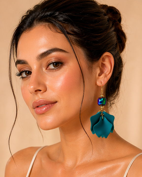 Boucles d'oreilles Flora - NOIR ÉLÉGANCE