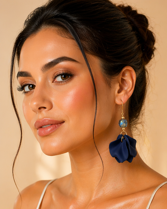 Boucles d'oreilles Flora - NOIR ÉLÉGANCE