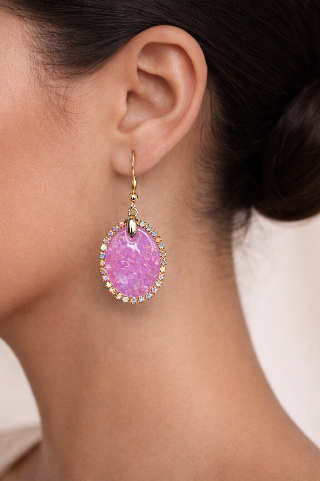 Boucle d’oreille Rosée Précieuse