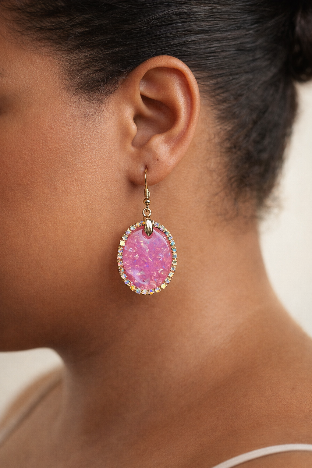 Boucle d’oreille Rosée Précieuse