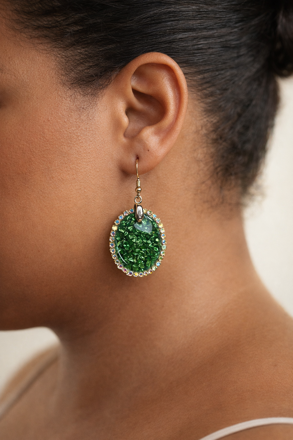 Boucles d’oreilles Émeraude Éclat