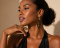 Boucles d'oreilles Éclipse - Noir Élégance